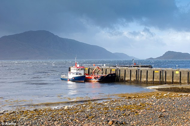 Shore thing: The pub is accessible via a seven-mile ferry crossing in a converted fishing boat