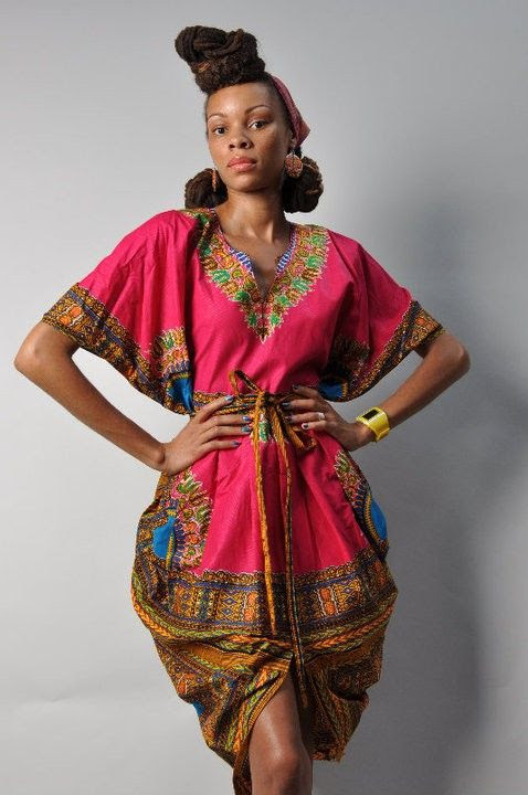 OOAK Salmon Dashiki Chic Tribal Scalloped by SamsaraCollection, $135.00