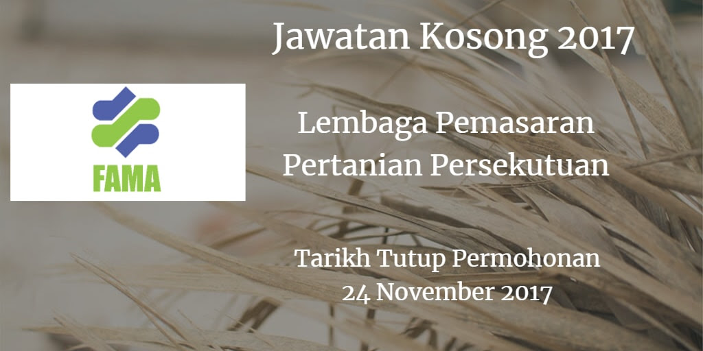 Jawatan Kosong FAMA 24 November 2017