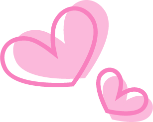 可愛いハートとリボンのイラスト 無料イラスト 姫系な素材