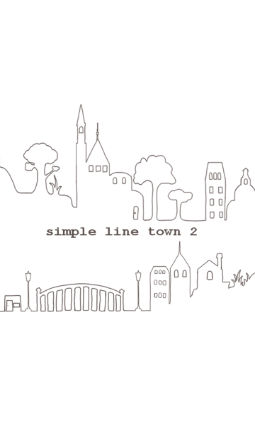 シンプルな線の町2 | LINE着せかえ | 360円 | オシャレ系