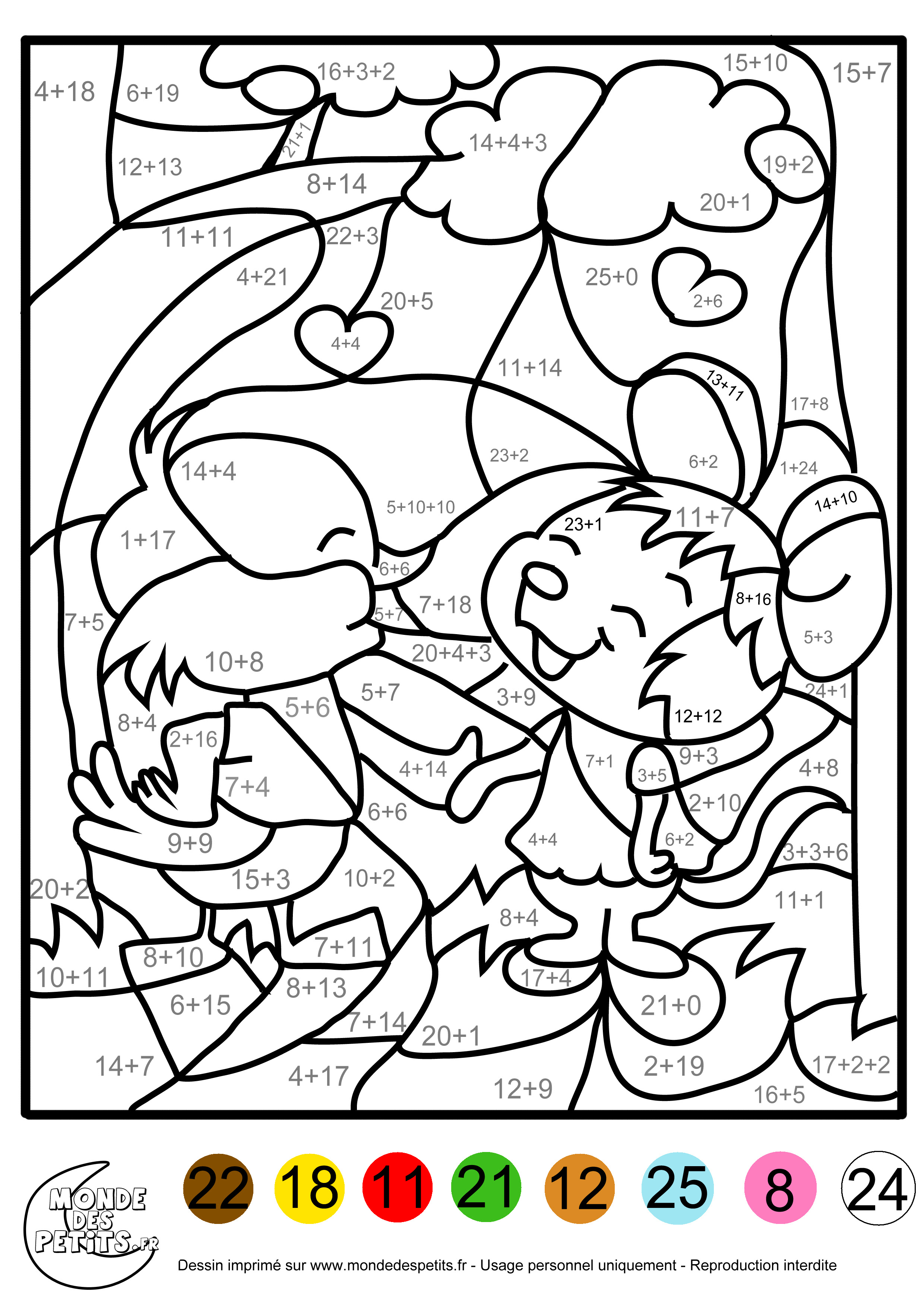 Coloriage204 coloriage magique additions cp