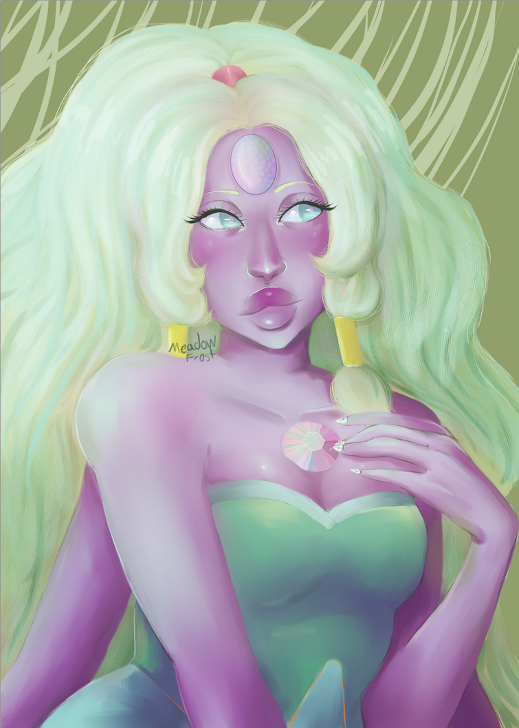 Opal from Steven Universe. Giant woman.