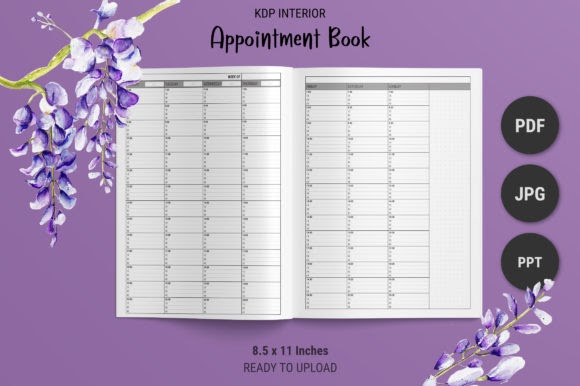 Daily SVG KDP Undated Appointment Book Print on Demands Design by The Low Content
Bookshelf create your own DIY projects using your Cricut Explore, Silhouette Cameo and more.