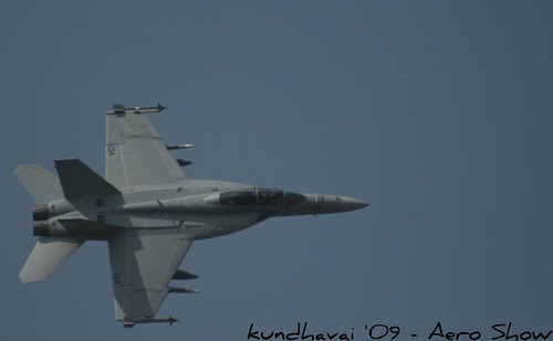 F - 18 in action