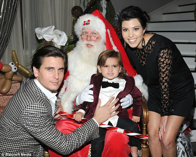 Kim Kardashian gets a visit from Santa at her glamorous ...