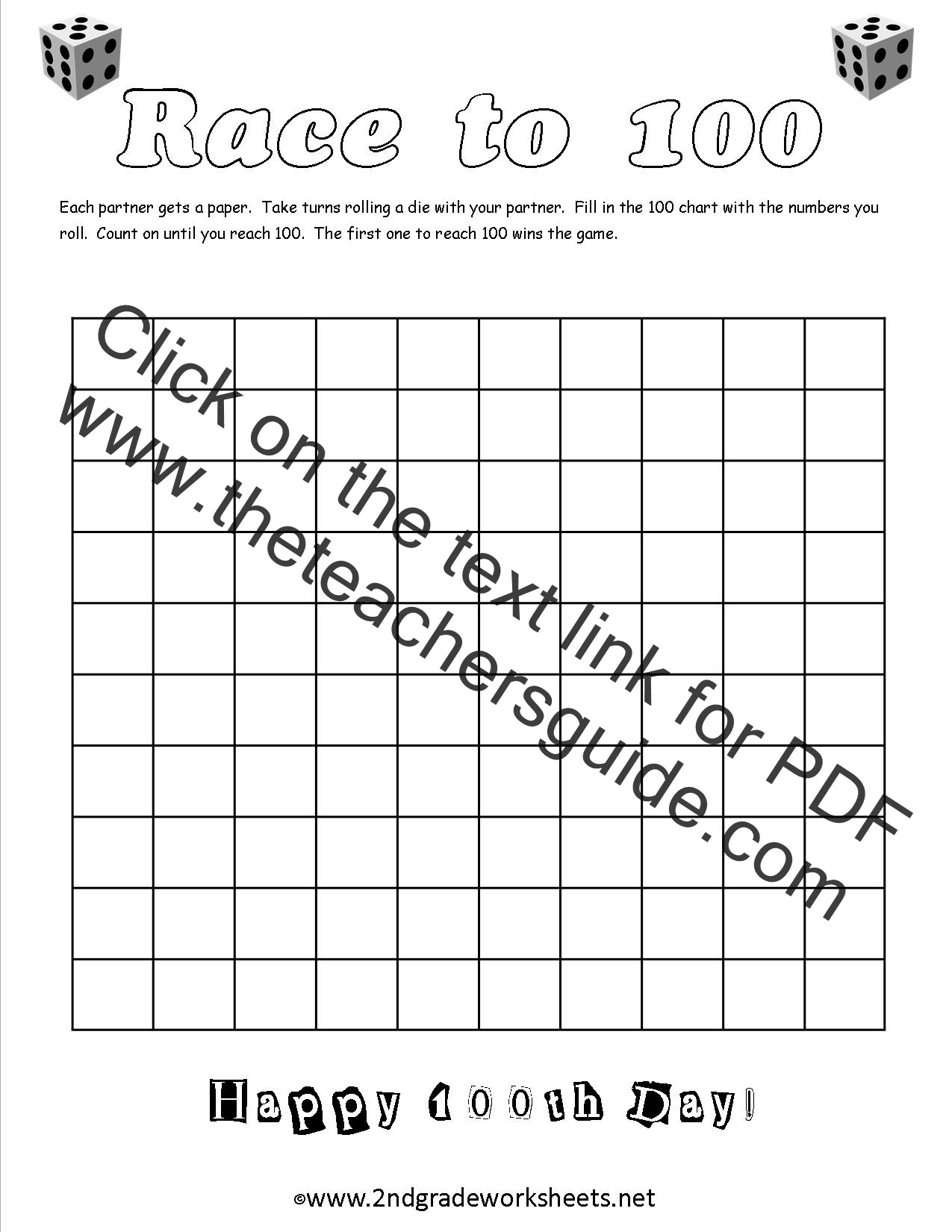 100th day of school worksheet
