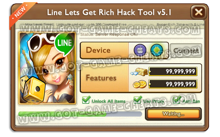 Line Lets Get Rich Hack