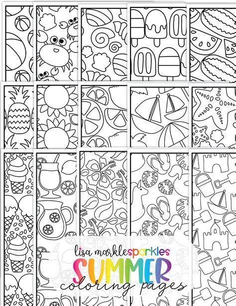  summer coloring pages printable for kids summer activities etsy in