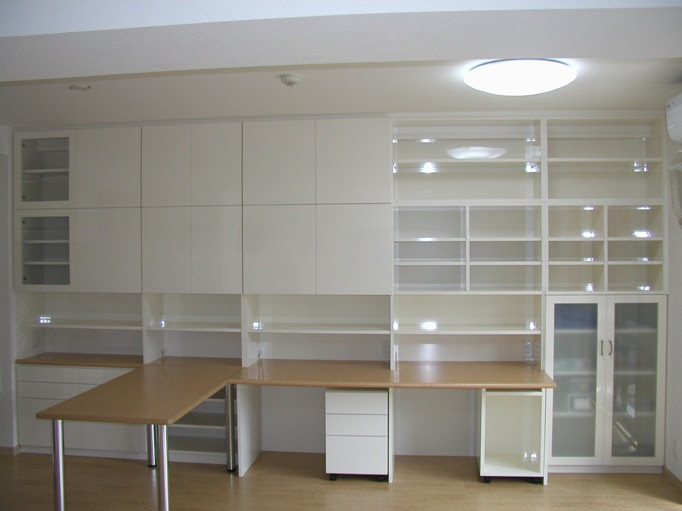 マンションの壁面収納 パソコンデスク 077