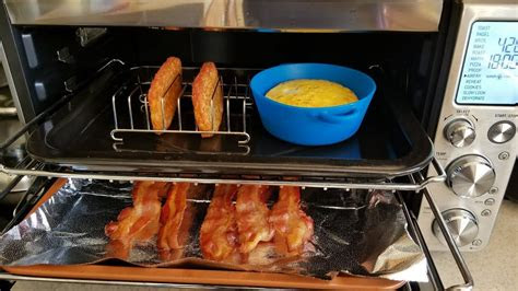 · place chicken, breast side down into air . Air Fryer Breville Smart Oven Bacon Egg & Cheese Breakfast