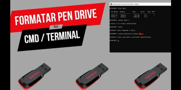 COMO FORMATAR PENDRIVE POR COMPLETO PELO CMD POR COMPLETO (Forma Correta)