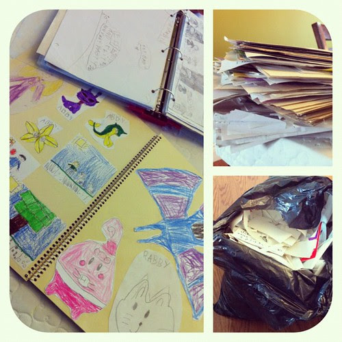 Spent the past two days organizing 5 yrs worth of the twins art work...