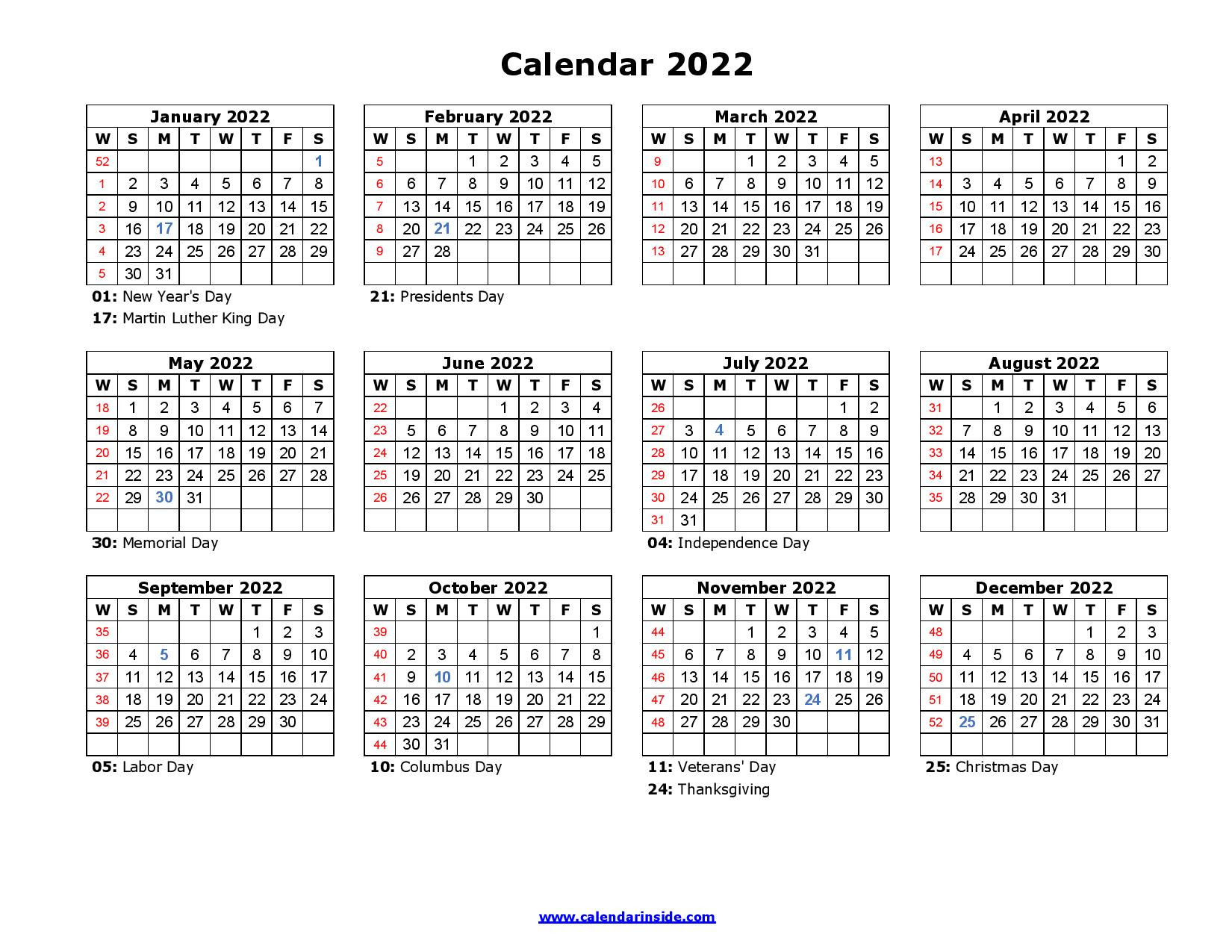 free printable calendar 2022 templates yearly calendars