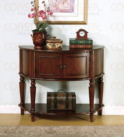 Coaster Storage Entry Way Console Table/Hall Table, Brown Finish