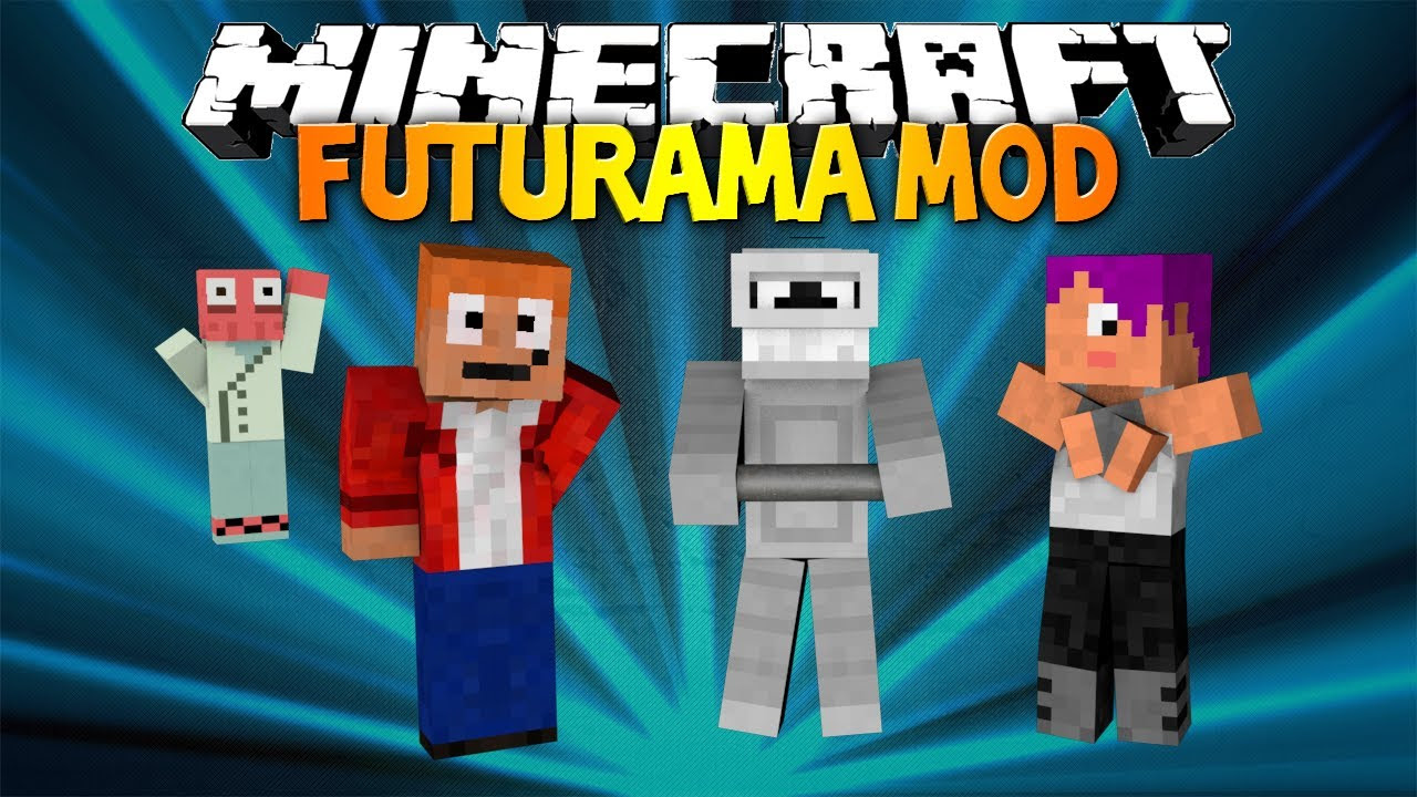 Minecraft: FUTURAMA MOD! - New dimension, New items & More 