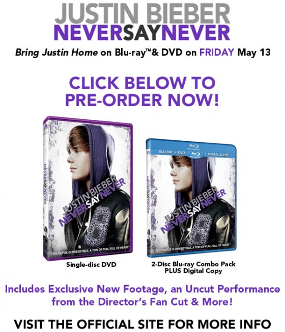 justin bieber never say never movie dvd. Justin Bieber: NEVER SAY