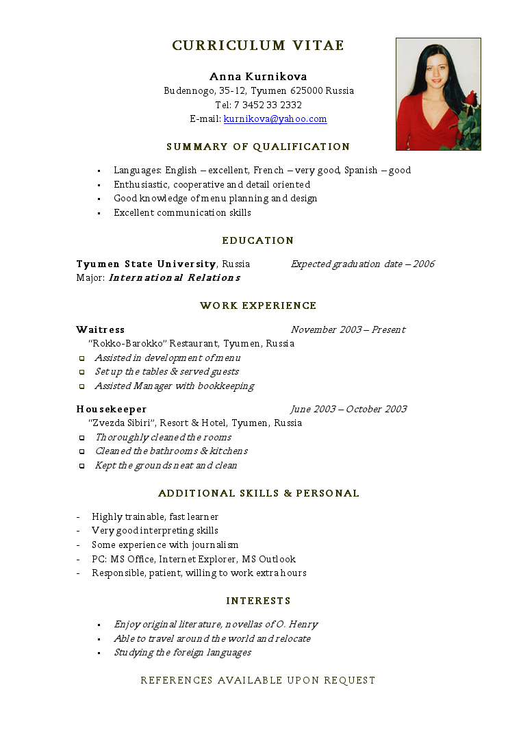 Computer Support: Computer Support Specialist Cv