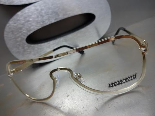 Classic Retro Shield Style Men Women Clear Lens Eye Glasses Gold Fashion Frame Mi Tiles Com