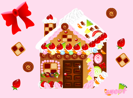 Japhouse お菓子の家イラストフリー