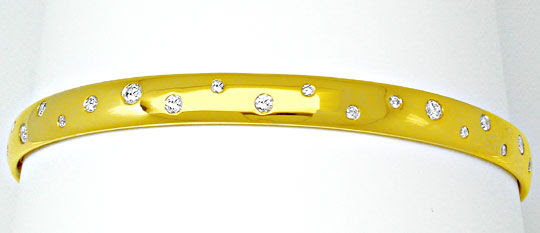 Foto 1, Neu! Brillant-Armreif 1,4 Carat, 18K extramassiv Luxus!, S8459
