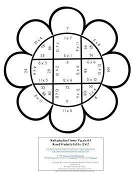  multiplication flower spring math games or fun spring math centers