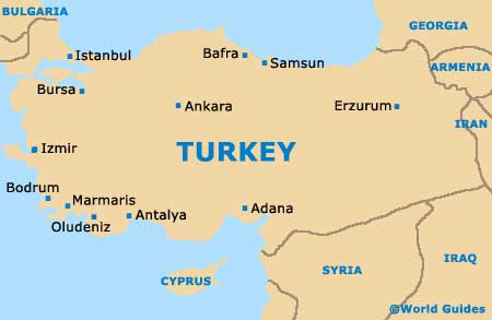 Image result for small map of turkey