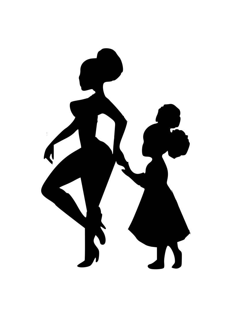 Download Mother Daughter Silhouette at GetDrawings | Free download