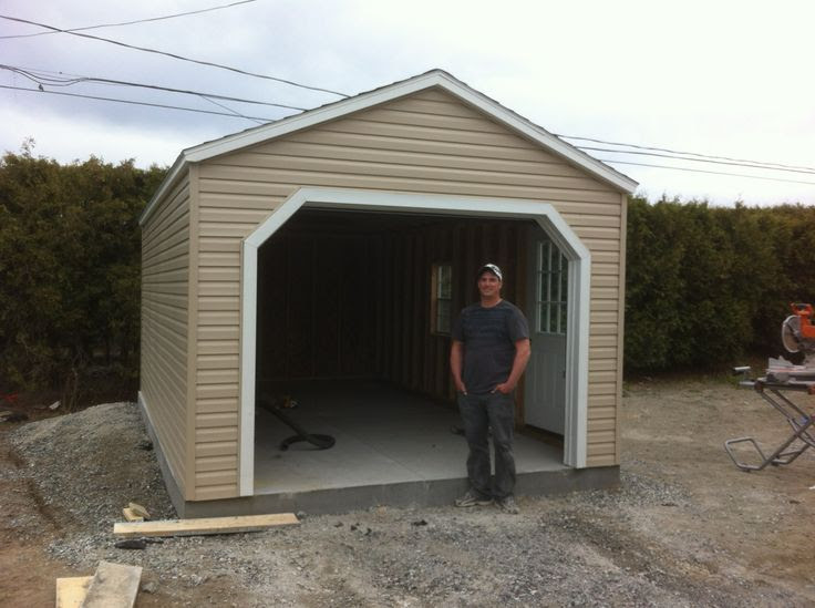 Single Car Garage by North Country Sheds. This custom garage includes 