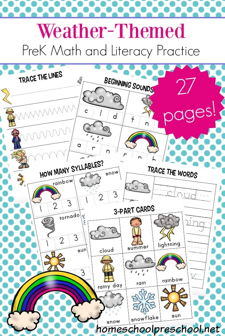 Free Preschool Weather Worksheets | Free Homeschool Deals
