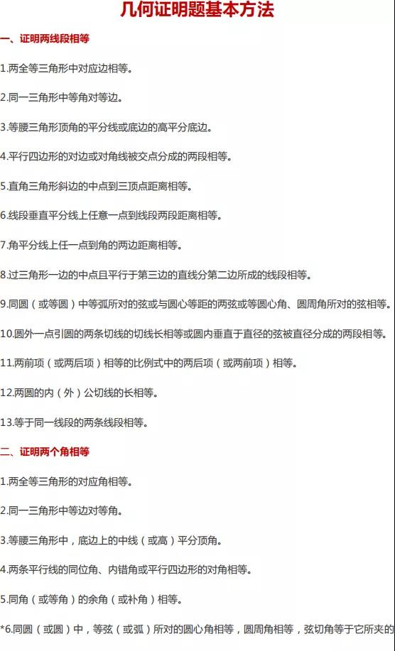 几何基础证明题就这10大类型70个方法 一篇文章教你掌握 教育资讯 娱乐新闻网