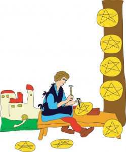 8 of Disks from Georgie's Tarot