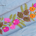 Elegant Hand Embroidery Floral Design, Easy Flower & Daisy Stitch on Fa...