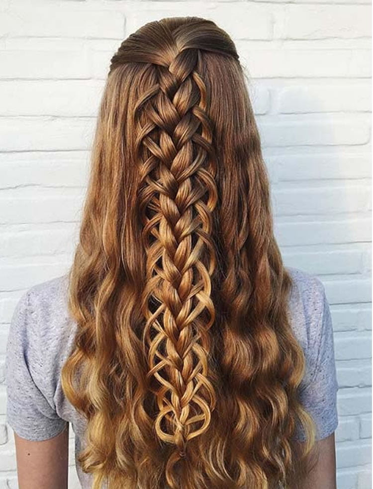 long hair trendy braided hairstyles