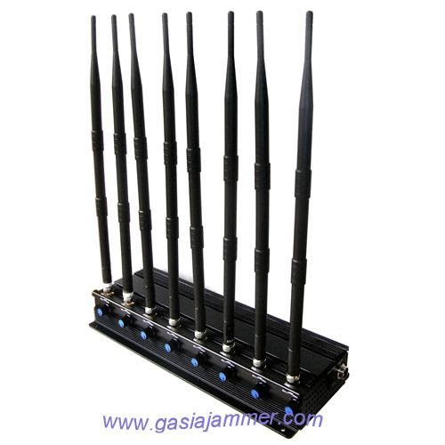 Adjustable 8 Antennas High-power Lojack/WiFi/VHF/UHF Jammer