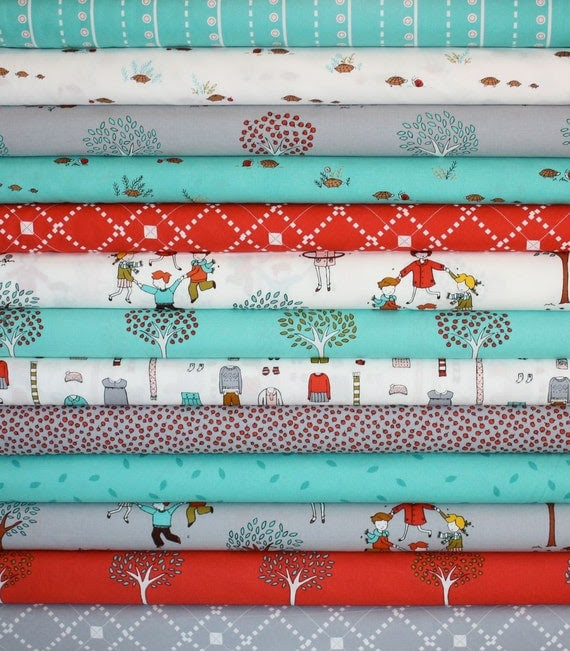 Little Apples  Fabric by Aneela Hoey for Moda Fabrics-  1/2 Yard Bundle, 13 total