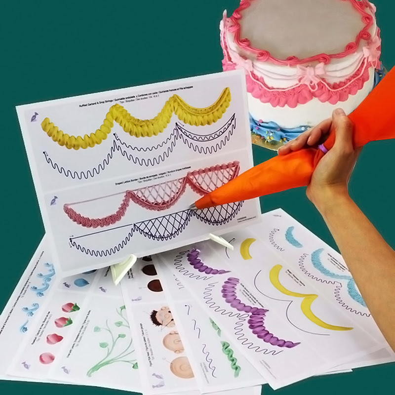 23 Sheet Cake Decorating Practice Board Icing Drawing ...