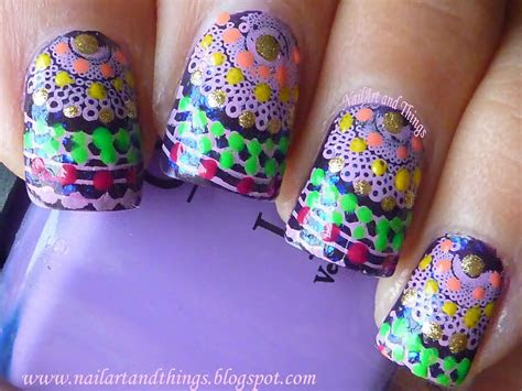 nailart   colourful festive mani lotus herbals