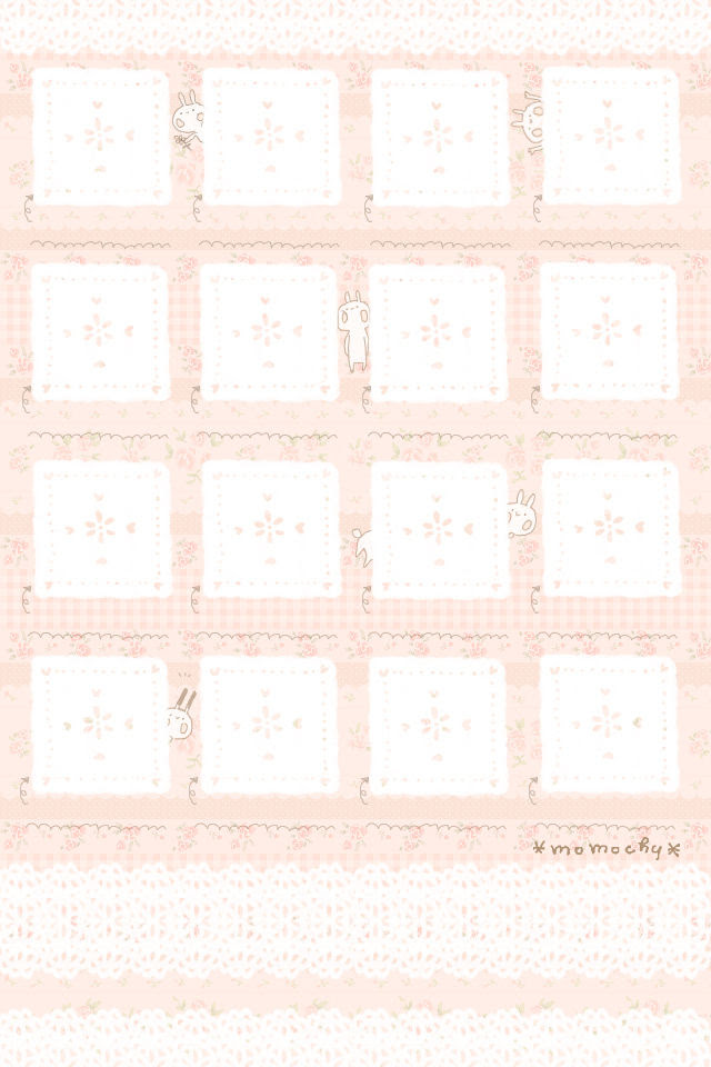 Iphone用うさぎ壁紙 イラストレーター Momochy オフィシャルブログ 桃の宝石箱