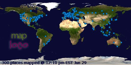 Profile Visitor Map - Click to view visits