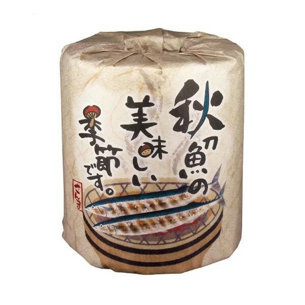 高質 2963 日用品雑貨 文房具 手芸 秋の販促品 秋刀魚の美味しい季節です トイレットペーパー トイレットペーパー 100個入 トイレマット カバー類 2963 あっとらいふ秋刀魚についてプリントされたトイレットペーパー