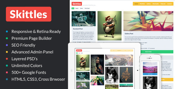 Skittles Multi-Purpose Portfolio WordPress Theme - Portfolio Creative