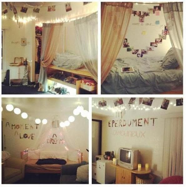 DORM ROOM DIY DECOR: i made this canopy bed with with zipties, 7 foot ...