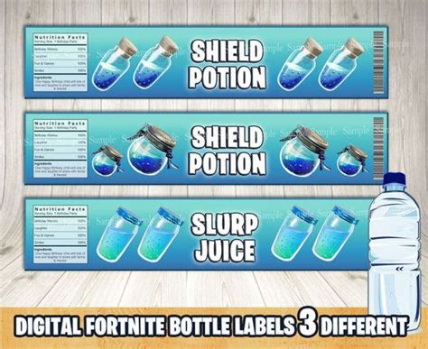 fortnite bottle labels   print  file  times