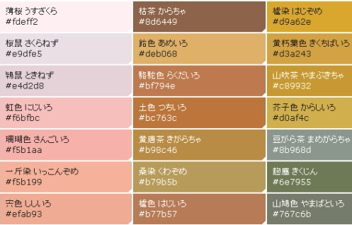 日本の伝統色 素敵な日本の色の名前 ちさのふぉと日記