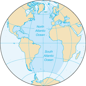 World  on 3d World Map    World Facts    Atlantic Ocean