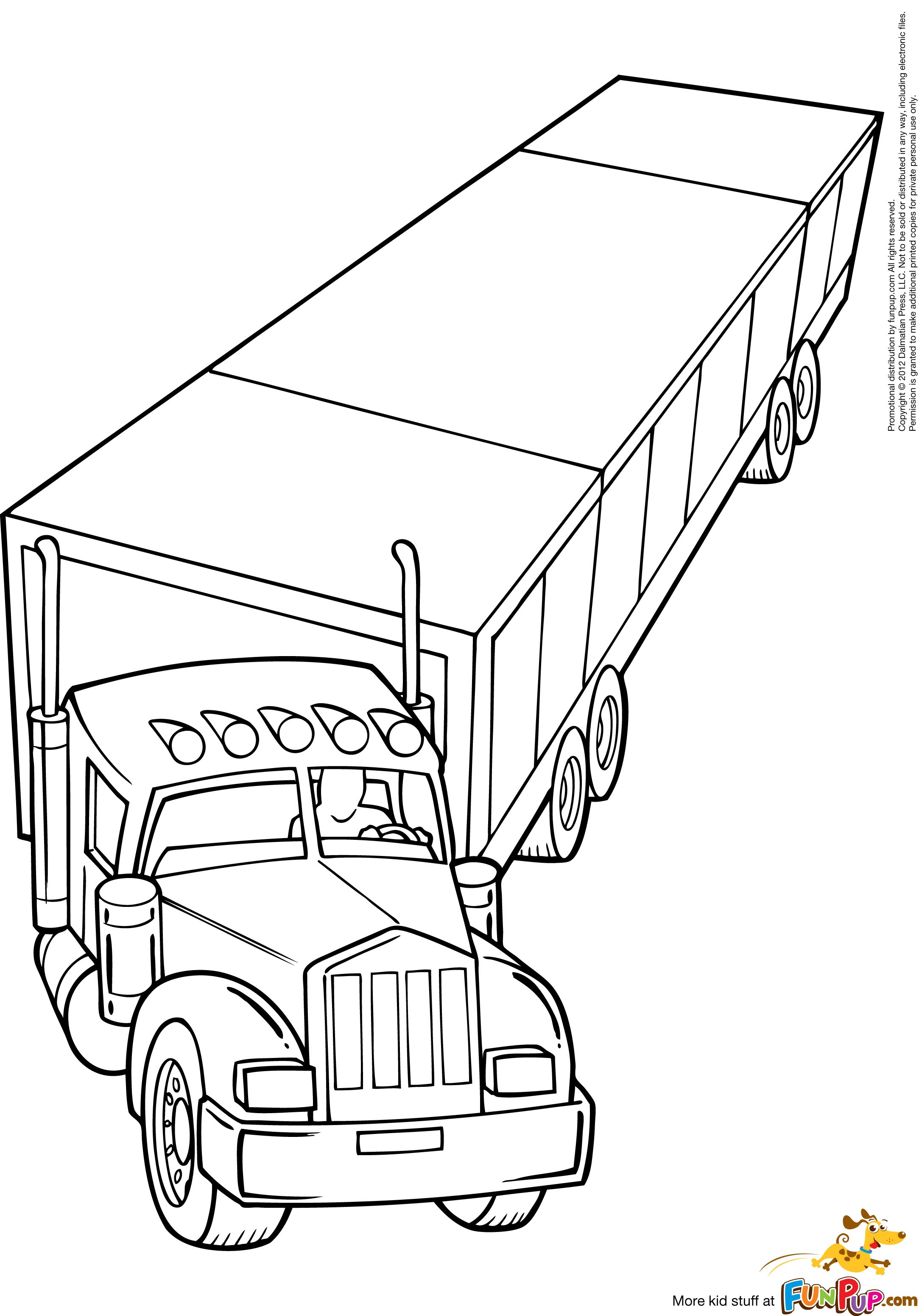 Download Semi truck coloring pages to download and print for free