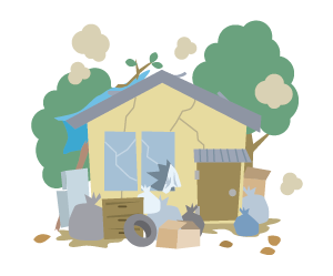 ゴミ屋敷 イラスト
