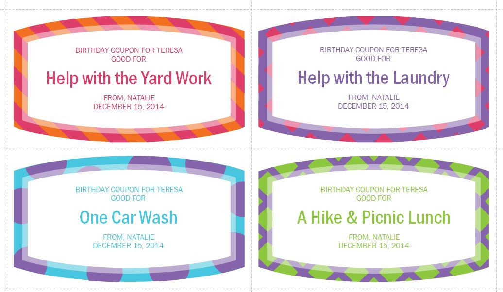 Birthday Gift Coupons | Birthday Gift Coupons Template