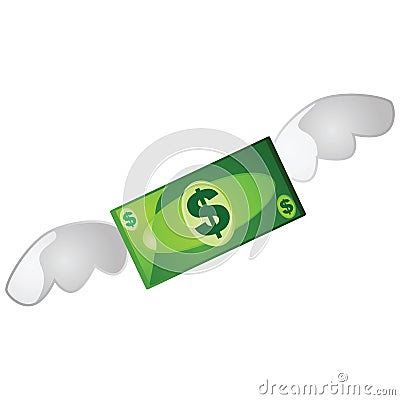 Money Flying Vector Illustration | CartoonDealer.com #8904140